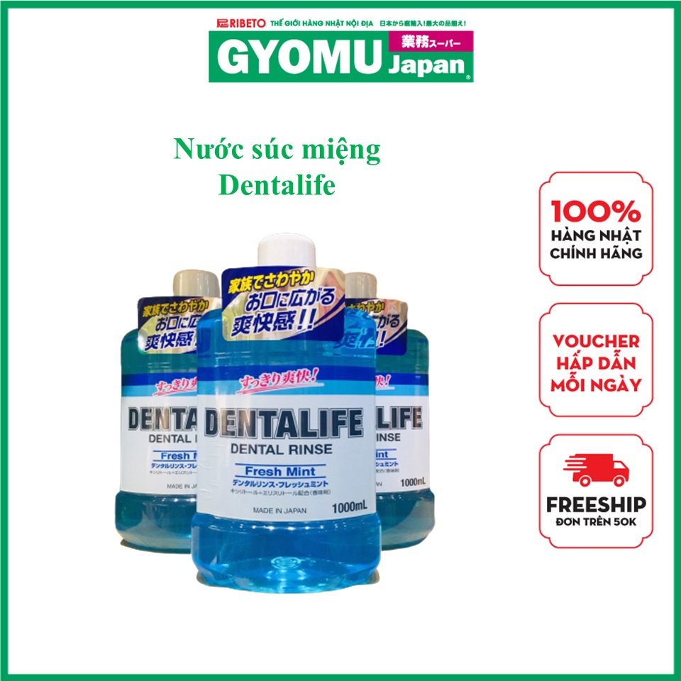 Nước súc miệng Dentalife 1000ml - Nhật Bản