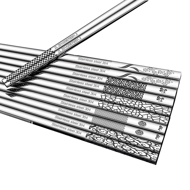 Đũa thực phẩm Walfos bằng thép không gỉ 304 có thể được tái sử dụng và chống trượt