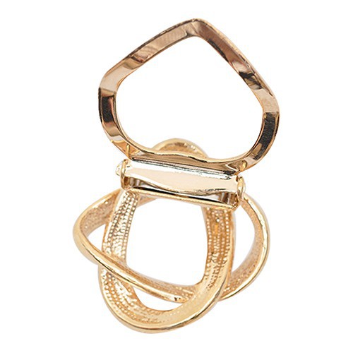 Trâm Cài Khăn Choàng Lụa Đính Đá Pha Lê Mạ Vàng Sáng Bóng