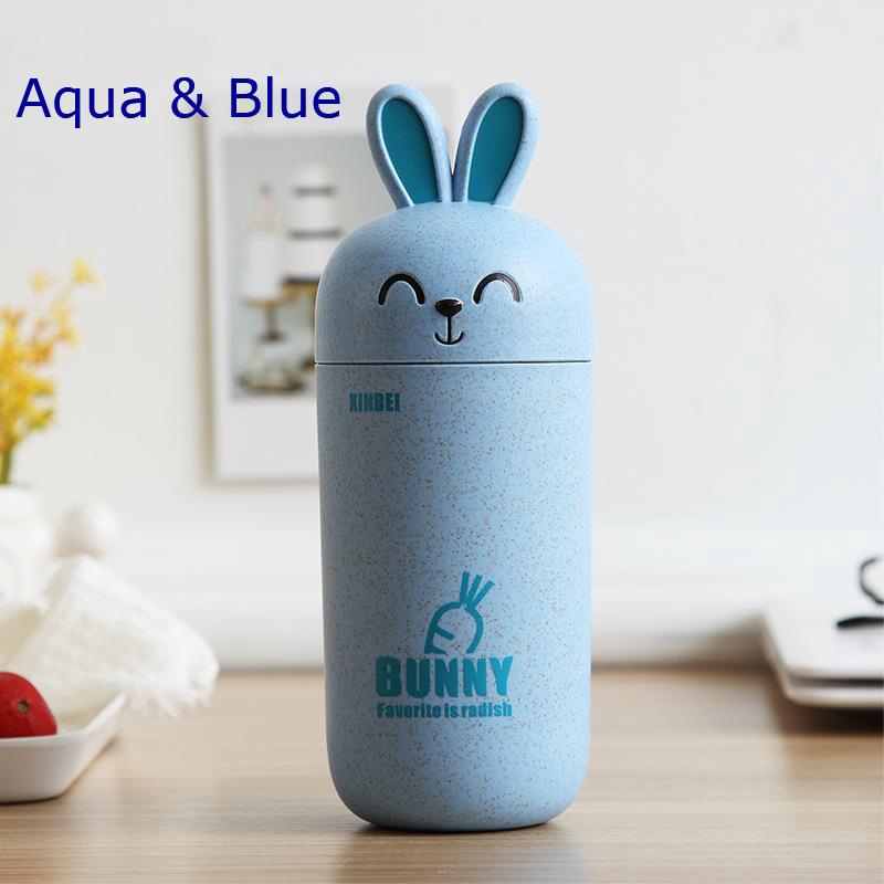 Bình Nước Giữ Nhiệt Bằng Lúa Mạch Hình Thỏ Đáng Yêu Thermos