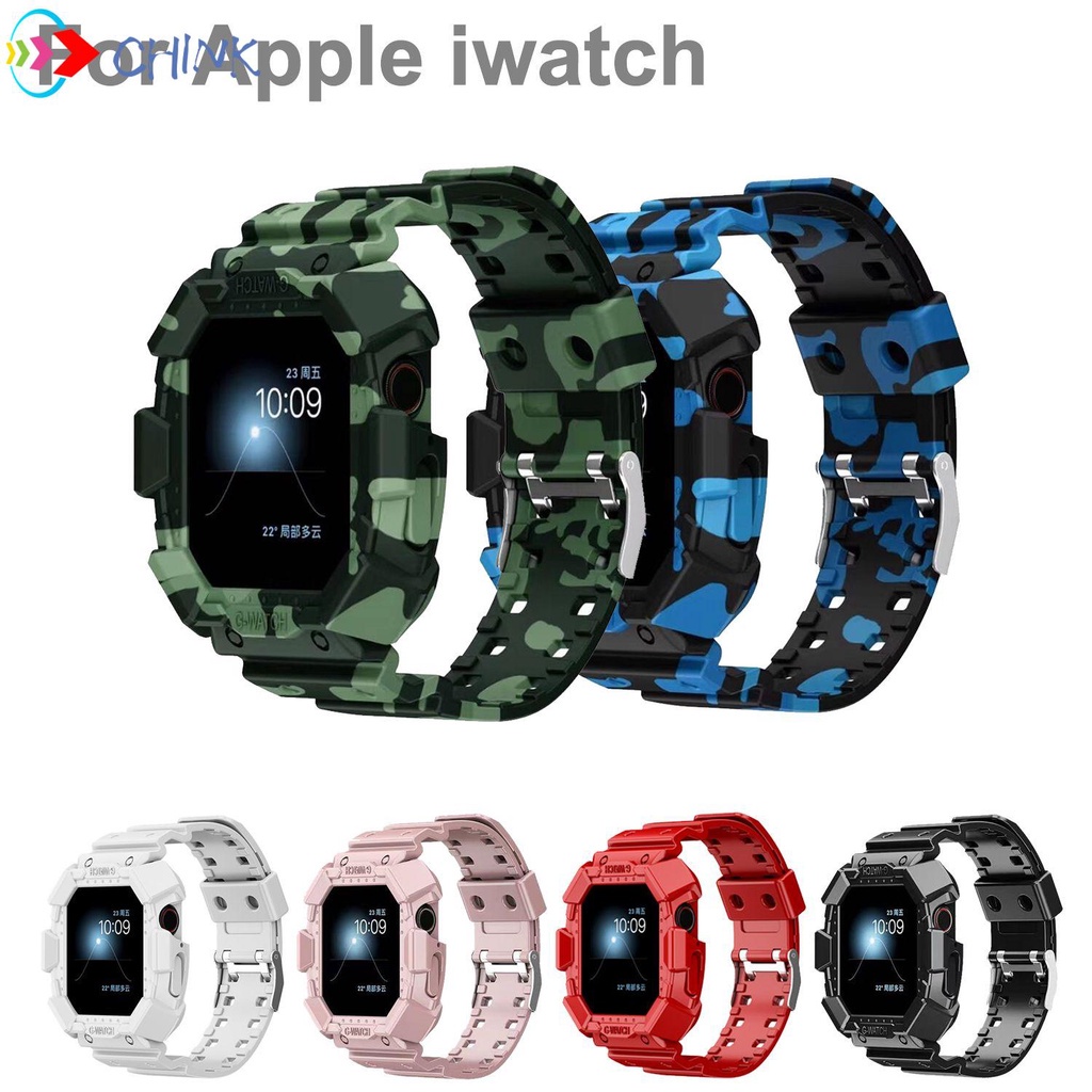Case Sport Strap for Apple Watch Band Series 6 1 2 3 4 5 silicone Transparent for Iwatch SE 5 4 Strap 38 40 42 44mm Belt
