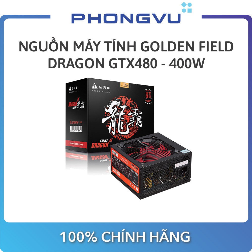 Nguồn máy tính Golden Field Dragon GTX480 400W - Bảo hành 36 tháng