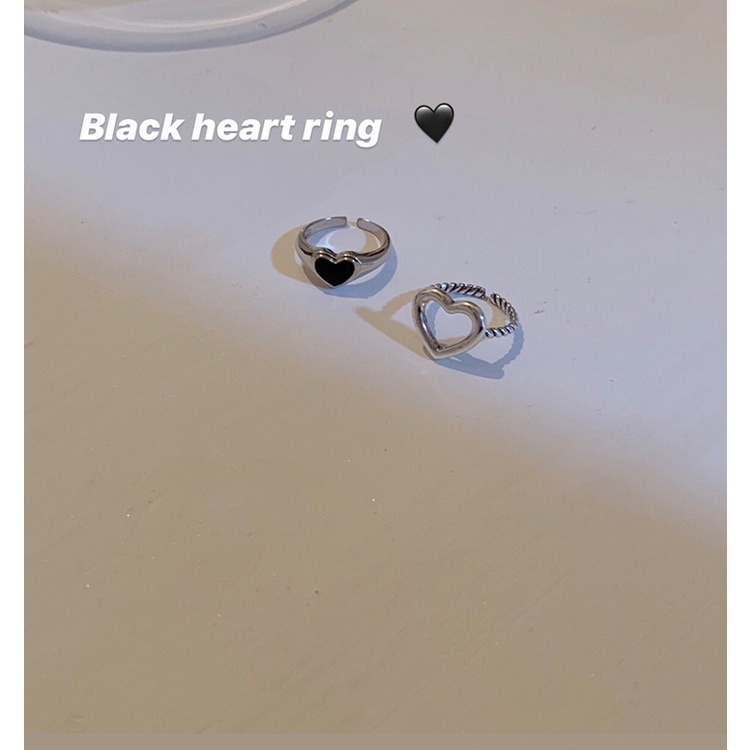 Nhẫn Bạc Thời Trang Hình Trái Tim Nhỏ Giọt Nước Cho Nữ