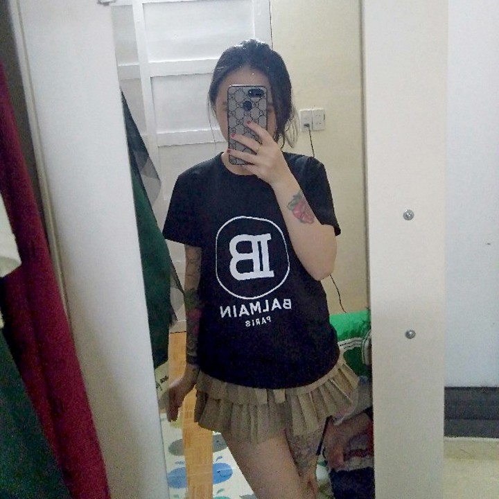 Áo Thun Đôi Tình Nhân Màu Trắng In Chữ IB BALMAIN Local Brand DLX