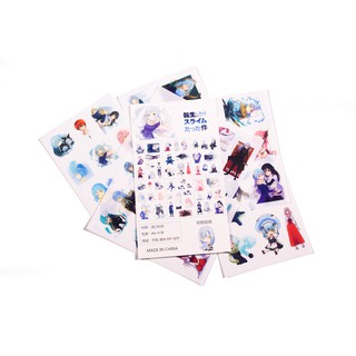 Bộ 6 Sticker Anime - Tensei shitara Slime Datta Ken [AAM] [PGN30]