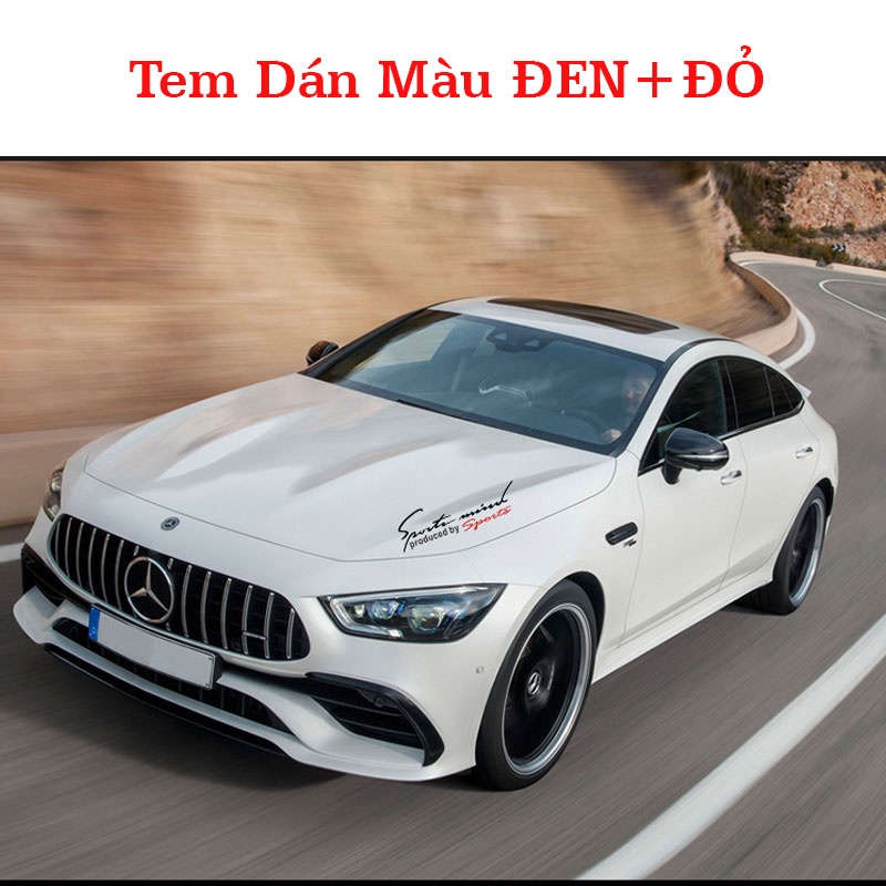 Tem Sport Mind Produced By Sport Dán Xe Ô Tô, Decal Dán Xe Thể Thao Tạo Điểm Nhấn Phong Cách CARZONE,TOP