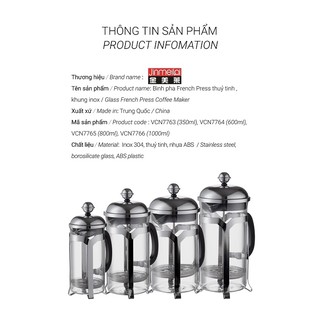 Volcano Bình pha French Press, bình pha cà phê kiểu pháp