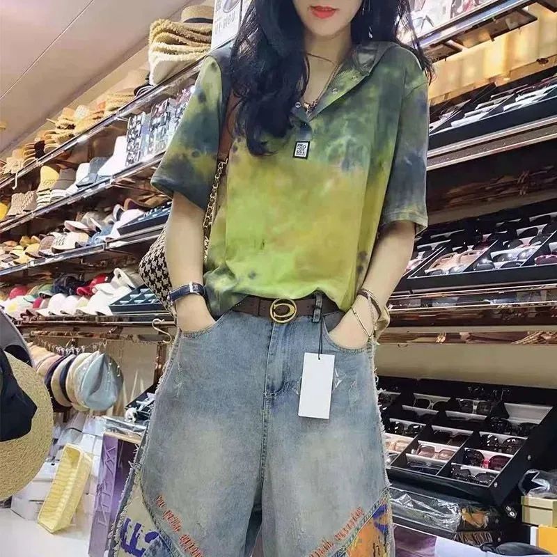 Set Áo Thun Ngắn Tay + Quần Dài Lưng Cao Thời Trang Mùa Hè Mới Cho Nữ