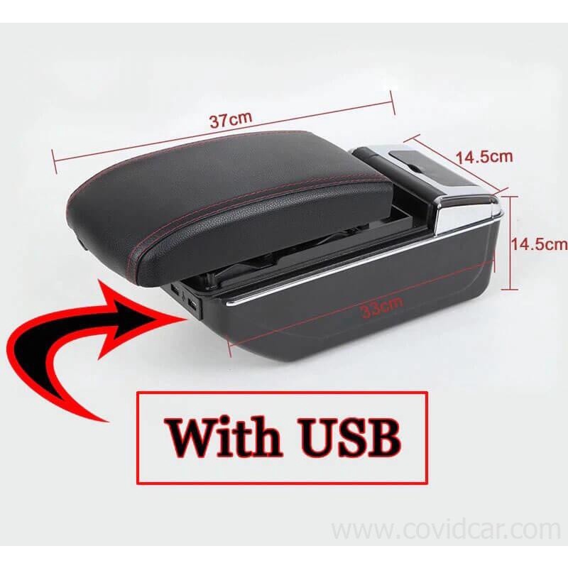 Hộp Tỳ Tay, Bệ Tỳ Tay Xe Suzuki Ertiga Màu Đen Có Cổng USB lắp đặt dễ dàng