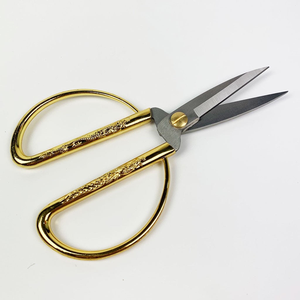 Kéo Rồng Phượng Cán Vàng Đa Năng Siêu Sắc Inox Dày Dặn
