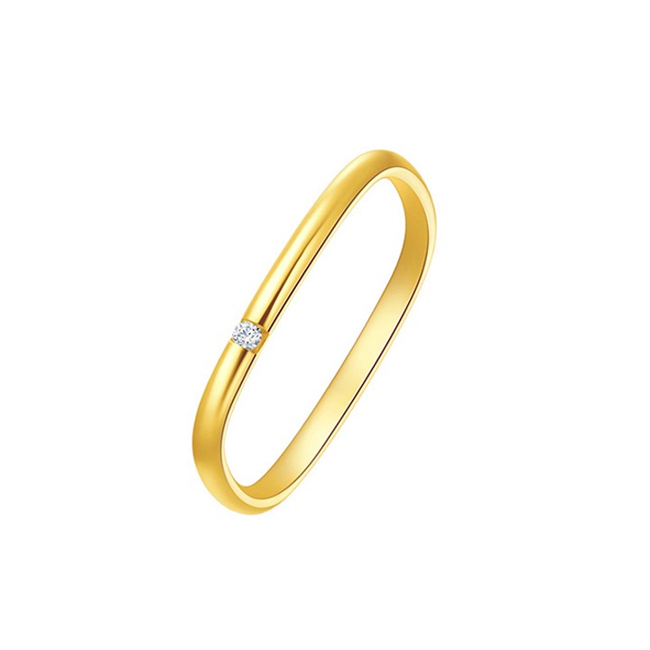 Nhẫn titan cao cấp hình vuông đính viên đá nhỏ siêu cute, bền màu, sang trọng, quý phái