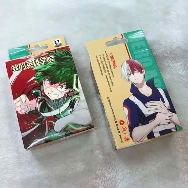 Bộ bài Tây My hero Acamedia 54 quân bài ảnh khác nhau