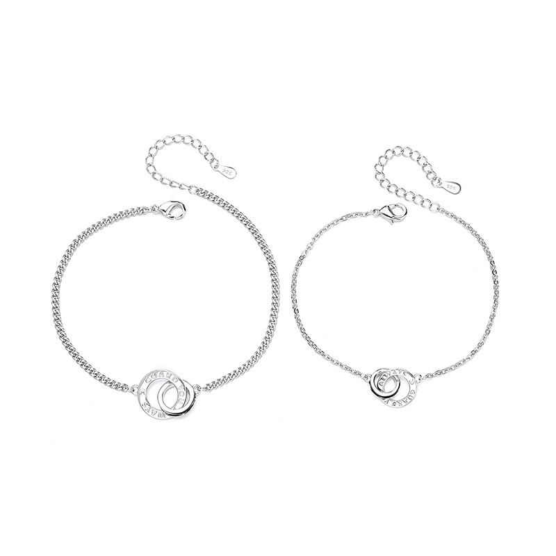 Vòng Tay Cặp Nhẫn Đôi Hình Ngôi Sao Và Mặt Trăng Bảo Vệ Thời Thượng