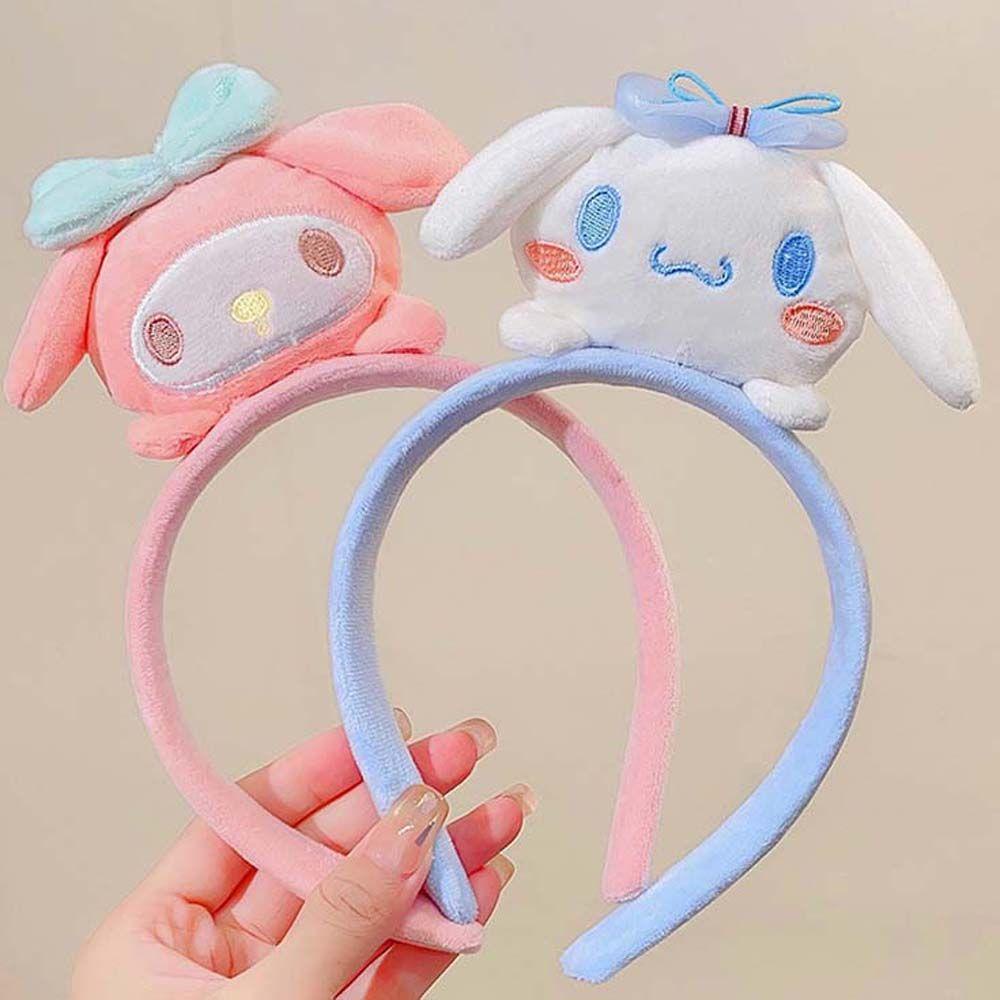 Băng Đô Cài Tóc Rửa Mặt Họa Tiết Hoạt Hình Gấu Trúc Kuromi Melody Dễ Thương Cho Nữ