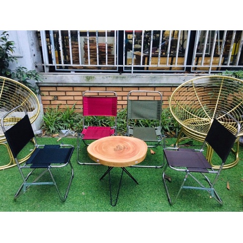 Bàn Cafe - Bàn Trà Gỗ Chân HAIRPIN Phù Hợp Với Quán Cafe, Ban Công, Sân Vườn, Decor Homestay.