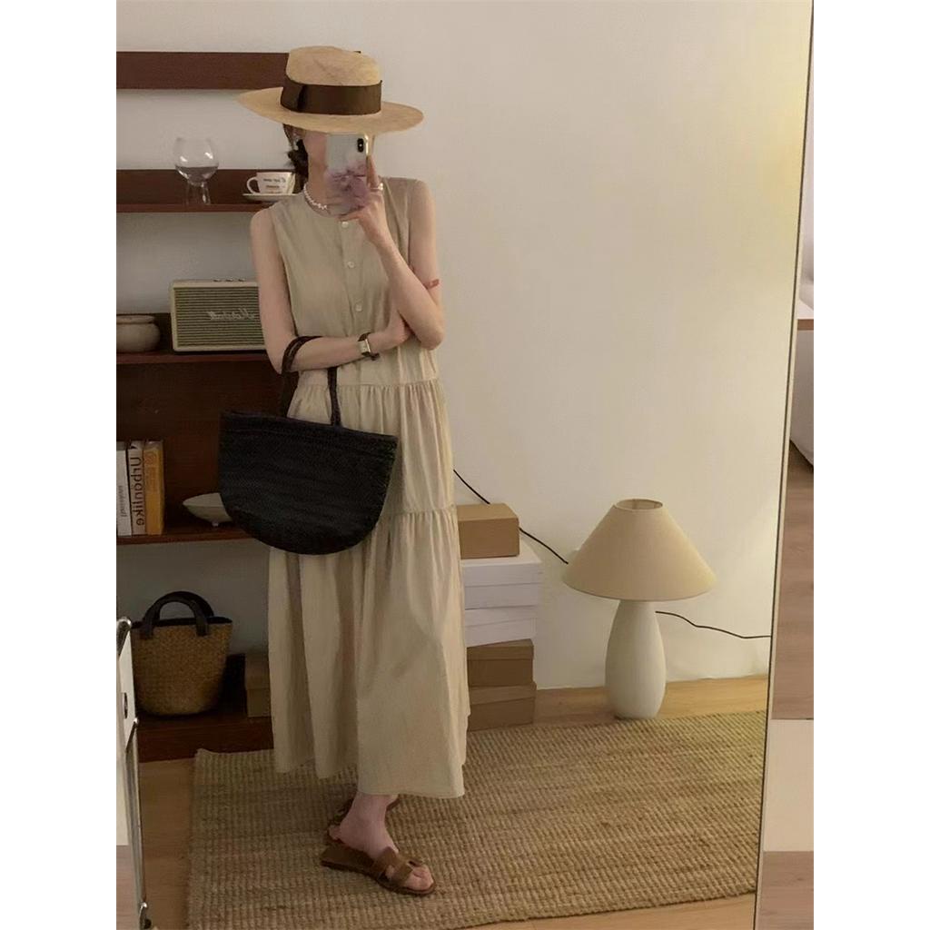 Đầm Sát Nách Dáng Rộng Phong Cách Nhật Bản Thời Trang Mùa Hè Hàng Mới 52856