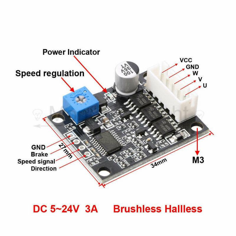 Mạch bldc 9-18V max 3A