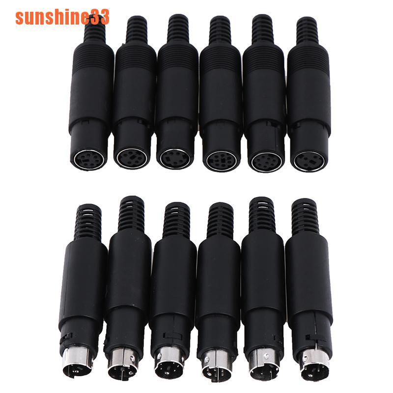 Đầu chuyển đổi nối giắc cắm/ ổ cắm DIN mini 3 / 4 / 5 / 6 / 7 / 8 PIN