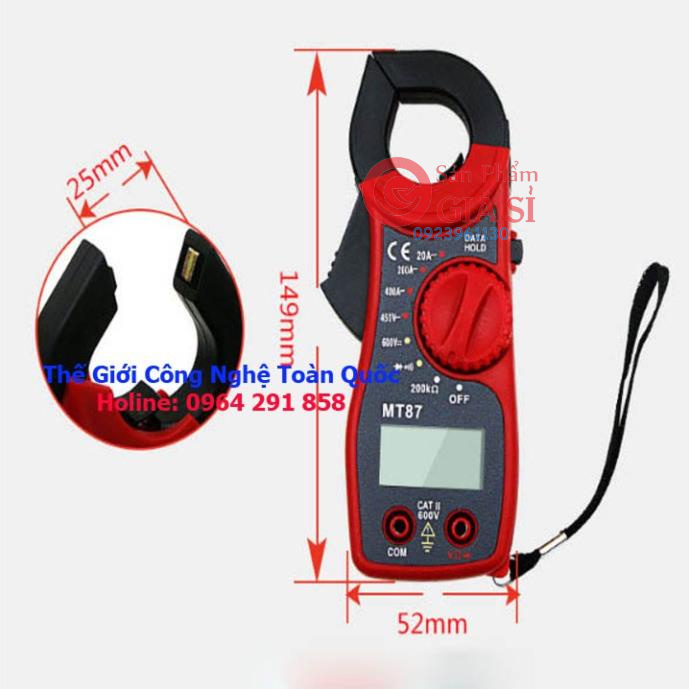 đồng hồ vạn năng kẹp dòng đo dòng điện - đồng hồ ampe kim tặng kèm pin HTP_MT87 ❤️freeship❤️