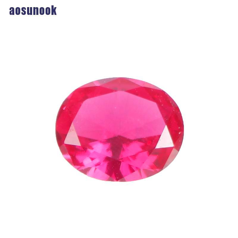 Đá Ruby Giả Hình Oval 10x12mm