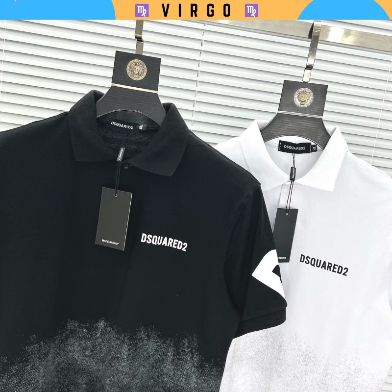 Áo polo nam cao cấp cổ bẻ ngắn tay DSQUARED,chất cotton dày chuẩn form phá cách(ảnh thật)