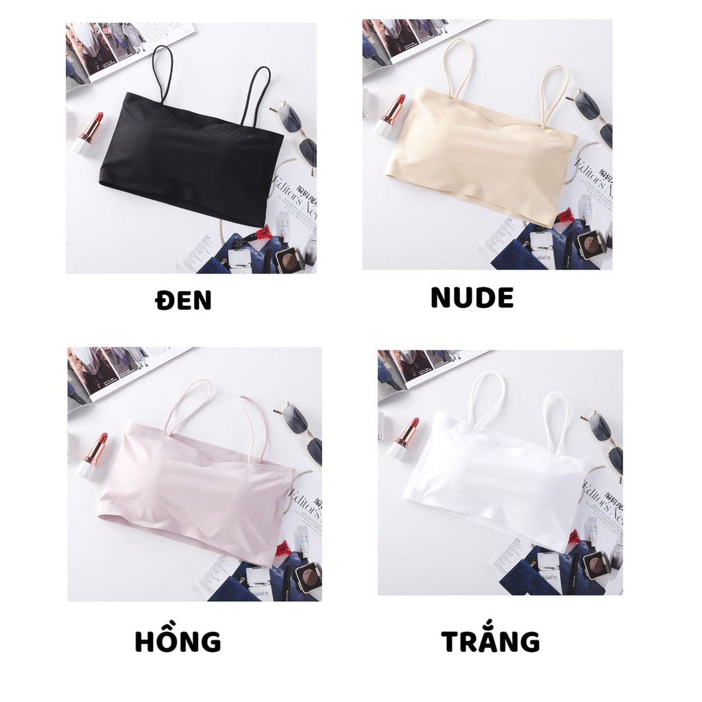 Áo Lót Nữ - Áo Lót Nữ Không Gọng Nâng Ngực tôn vòng một gợi cảm 2 dây mát lịm DAN STORE MÃ T111