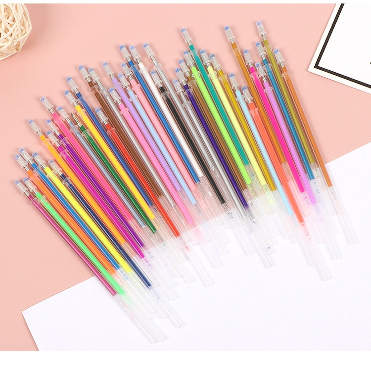 Set 40 bút gel màu nhũ kim tuyến pastel trang trí sổ tay thiệp cưới thiệp sinh nhật
