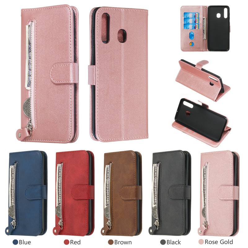 Bao da điện thoại có nắp gập có khóa kéo cho Samsung Galaxy A51 A71 A50 A70 A50s A30S A30 A20 A20S A10 A10S | BigBuy360 - bigbuy360.vn