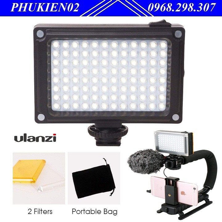 Đèn trợ sáng quay phim Ulanzi 96 LED cho điện thoại, máy ảnh, nhỏ gọn, siêu sáng