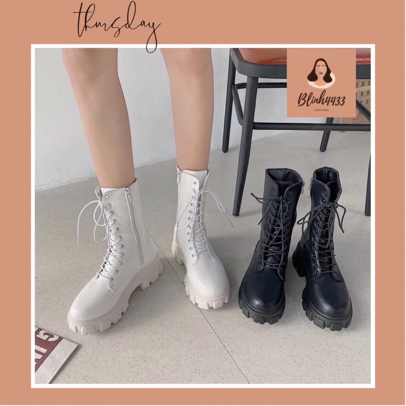 [Ảnh thật] [DEAL HOT] Giày Bốt cao cổ đế cao 5,5cm- full box