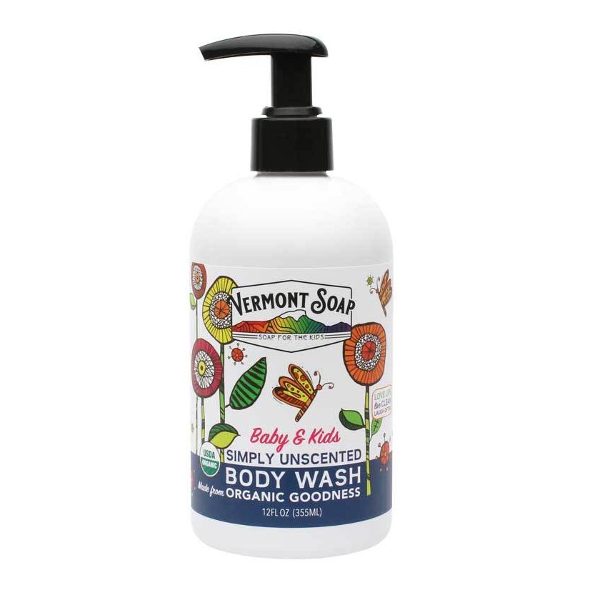 Sữa tắm hữu cơ dành cho mẹ và bé (baby kids simply) 355ml - Vermont soap