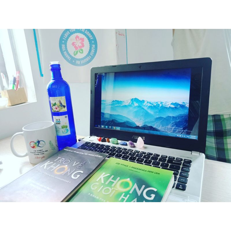 Chai Thái Dương Lam Thủy  Thanh tẩy Ho'oponopono  kèm logo, chai trang trí