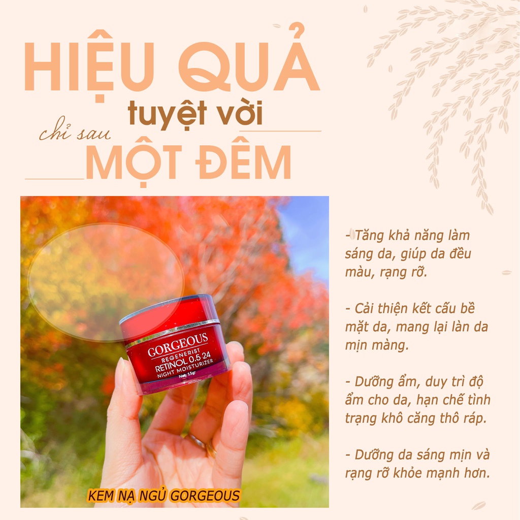 [Chính Hãng] Kem mặt nạ ngủ Múi Xù Gorgeous - Dưỡng Ẩm Đêm Thâu - Tươi Trẻ Dài Lâu