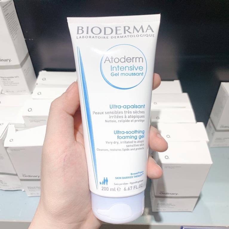 Gel rửa mặt da khô Bioderma - Atoderm Intensive Gel Moussant ( 200mL )