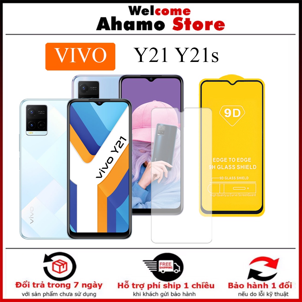 Kính Cường lực Vivo Y21 Y21s Full Màn Hình Trong Suốt 21H 9D Cảm ứng mượt mà