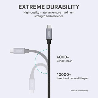 [Freeship toàn quốc từ 50k] Cáp Sạc Type C Aukey Nylon USB ra USB C 3.0 1m - CB-CD2