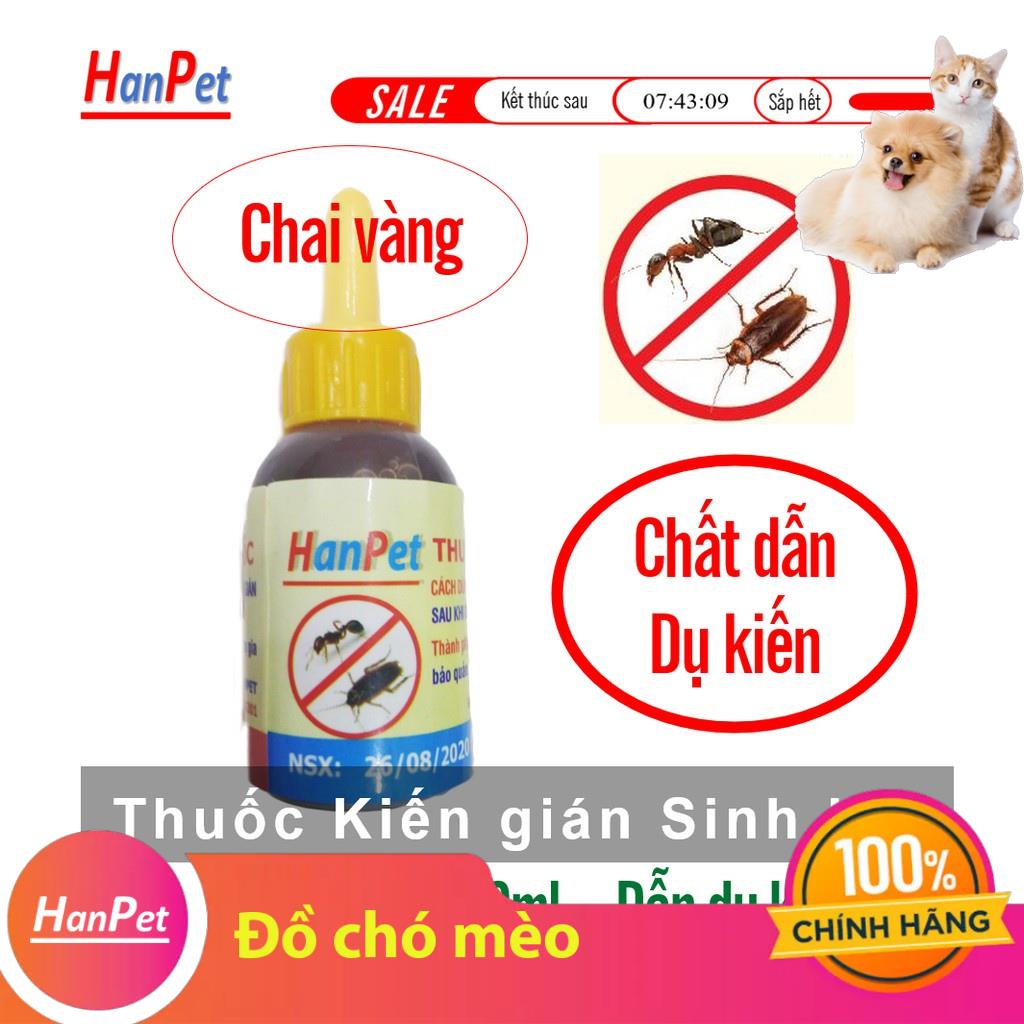 Thuoc kien hanpet dung dịch diệt kiến tận gốc (chai vàng 10ml) dẫn dụ kiến tốt hơn