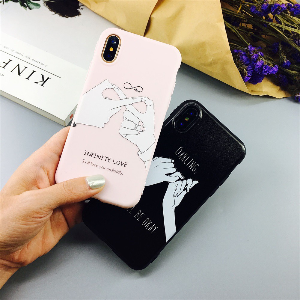 Ốp lưng  IPHONE 11 pro Max Xr XS Max 6 6S 7 8 Plus mẫu bàn tay đôi