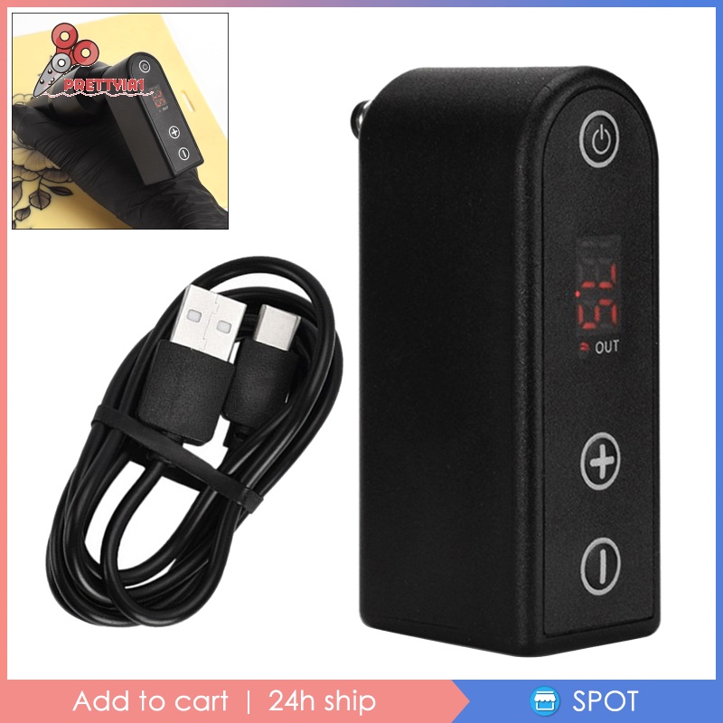 Bộ Nguồn Không Dây Prettyia1 Cho Máy Xăm Giao Diện DC