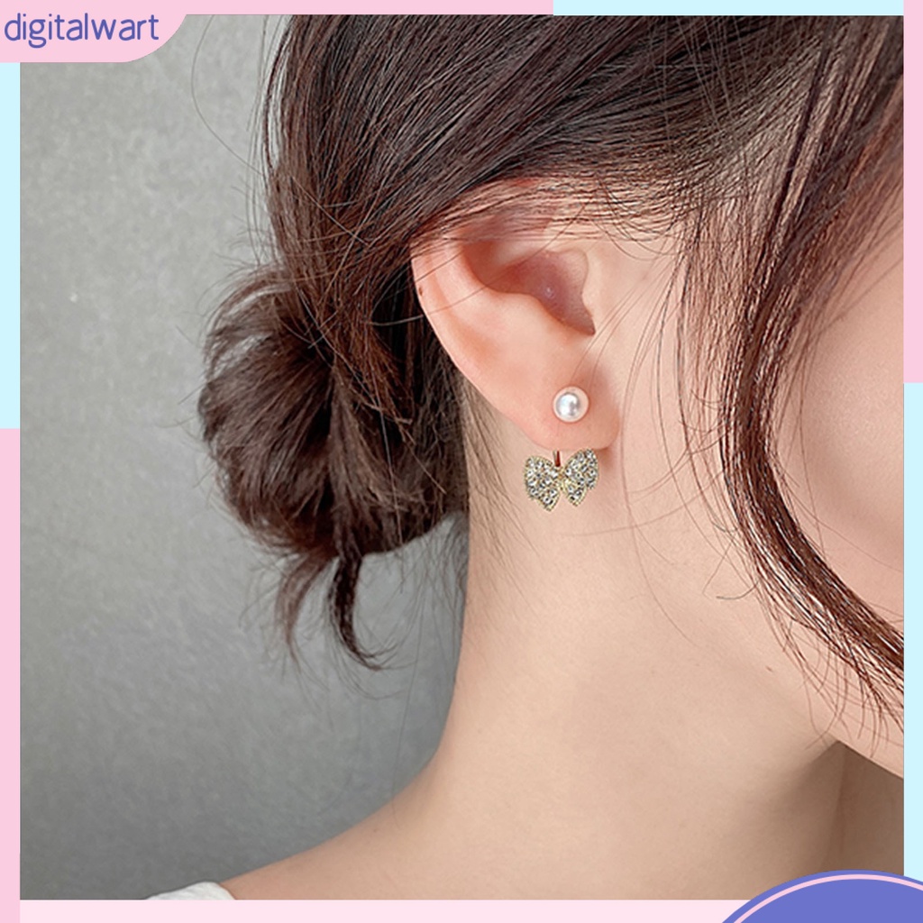 1 Đôi Bông Tai Đính Đá Thời Trang Cho Nữ