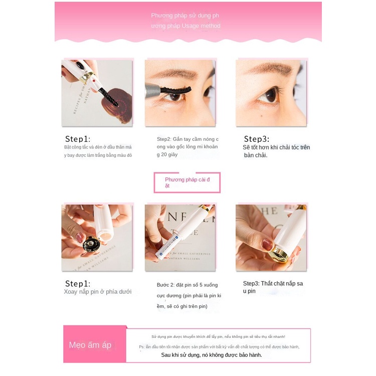 Dụng cụ uốn mi bằng điện eyecurl kẹp lông mi mini sưởi ấm uốn cong lâu dài cầm tay Eyecurl | BigBuy360 - bigbuy360.vn