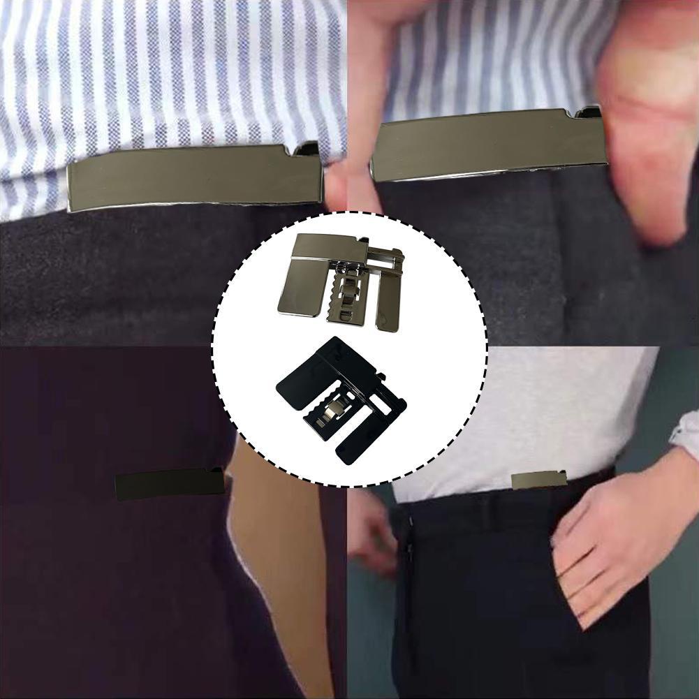 Kẹp Thắt Lưng Co Giãn Gấp Gọn Không Dây Màu Bạc / Đen Unisex J6Z3