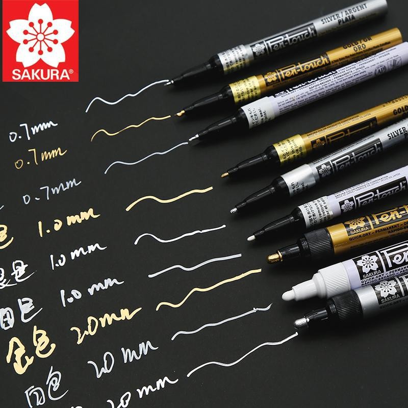 Bút sơn Sakura PenTouch size 2.0mm/1.0mm/0.7mm (vẽ mọi vật liệu)