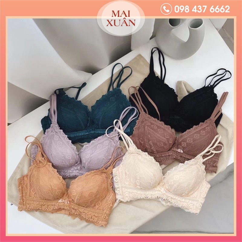 Áo Lót Ren Nâng Ngực Không Gọng Siêu Ôm Đẩy Cao Cấp