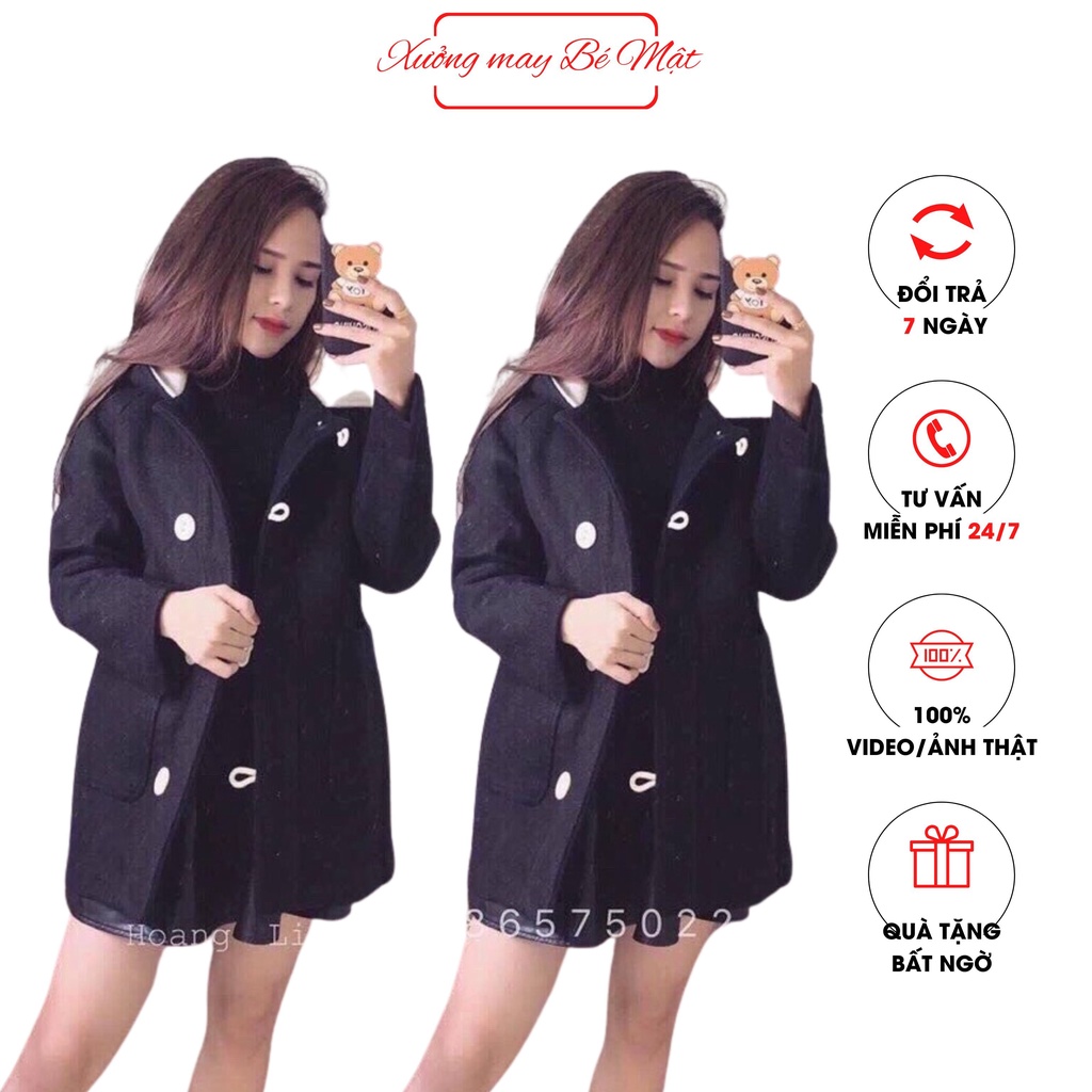 Áo dạ dáng dài theo phong cách hhàn quốc sang chảnh, thời trang cao cấp sẵn  3 màu siêu xinh