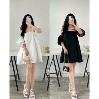 Đầm nữ xinh 2s trễ vai mặc đi dạo phố - SS1738