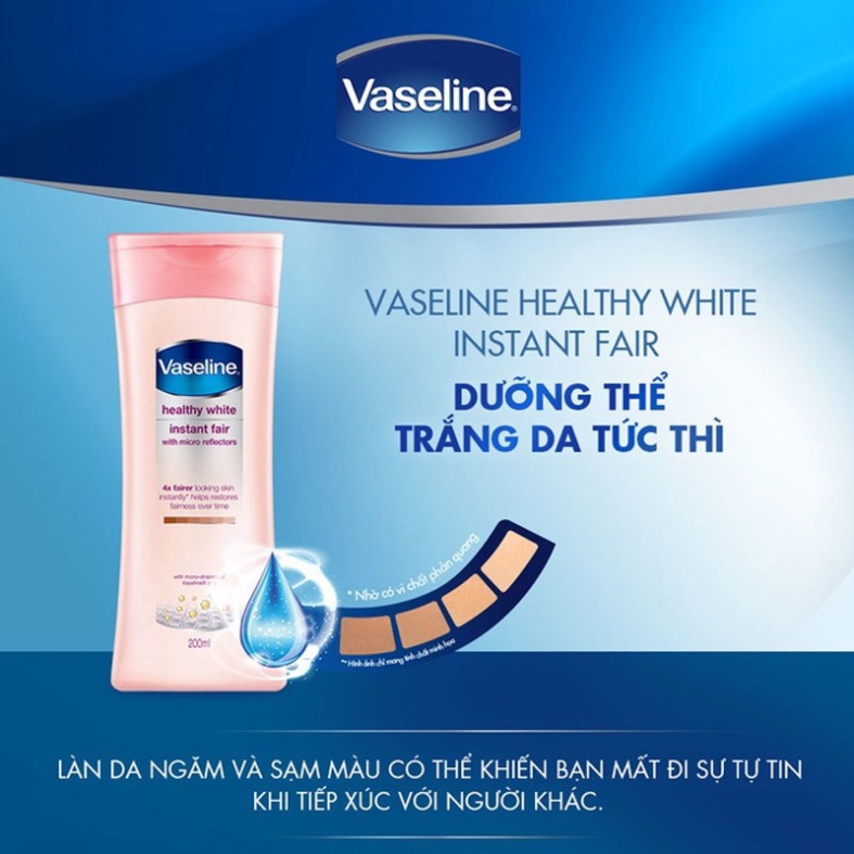 Sữa Dưỡng Thể Trắng Da Tức Thì Vaseline Healthy White Instant Fair Lotion