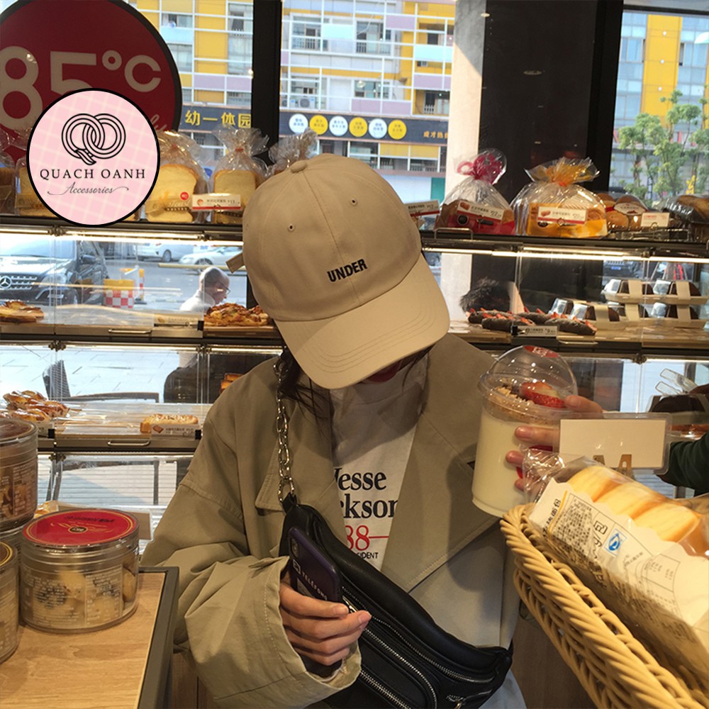 [Mã SKAMCLU8 giảm 10% cho đơn từ 100K] Mũ lưỡi trai bóng chày thêu under unisex phong cách hàn quốc – MU75