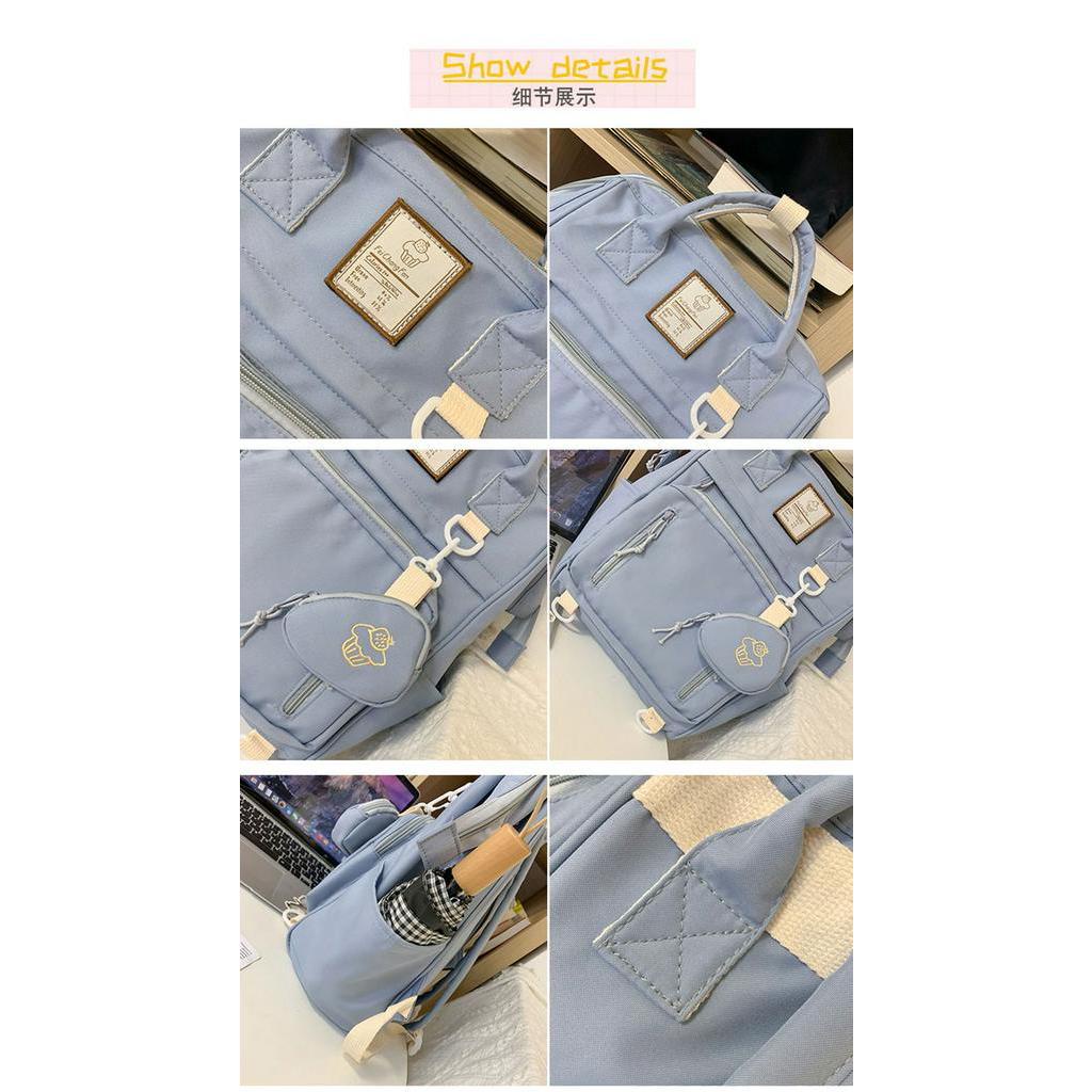 ENVIROSAX Nhật Bản sinh viên ba lô đơn giản phiên bản Hàn Quốc thời trang xách tay túi hai vai nữ