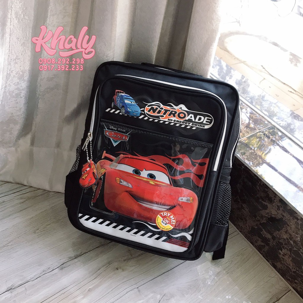 Balo 13'' 3 ngăn hình xe đua Car95 McQueen màu đen cho trẻ em bé trai (Thái Lan) - CAR5129 - (28x15x34cm)